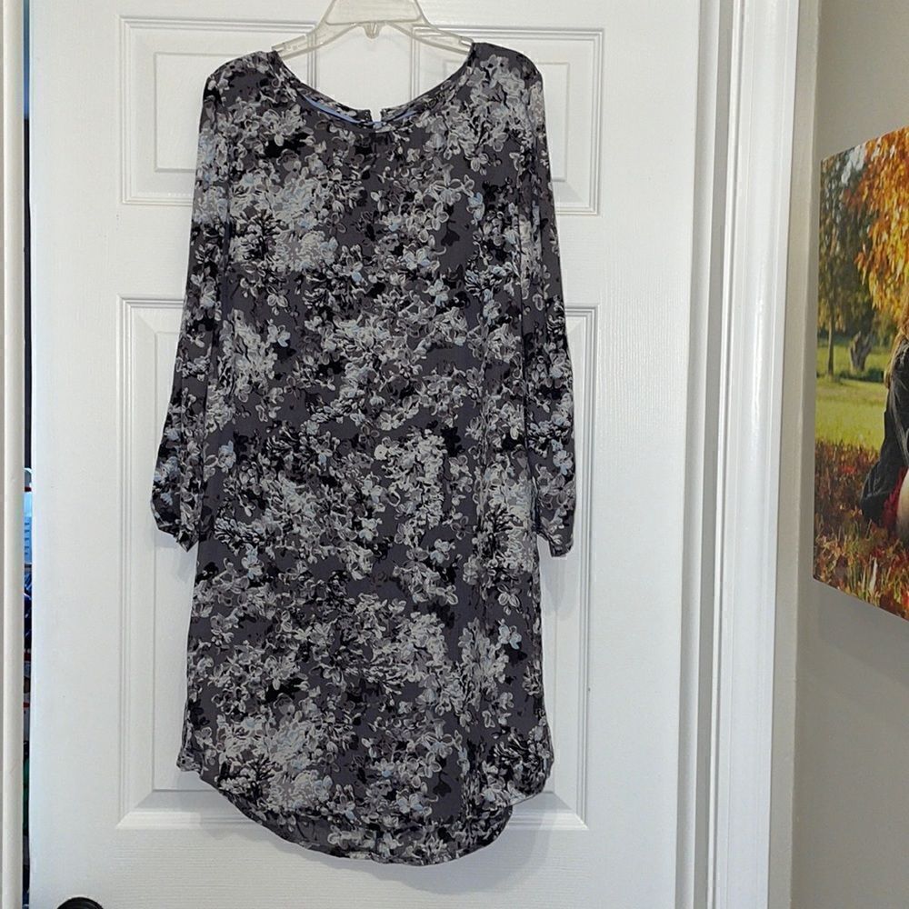 Joules Martha Gray Floral Long Sleeve Dress